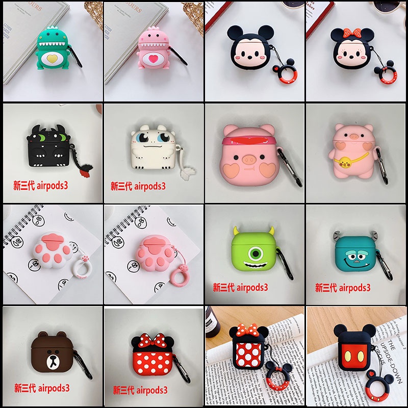 Casing Soft Case Silikon Motif Kartun 3D Untuk Airpods 1 2 3 Pro i12 i10 i11 i9s inpods 12 13 Pro i13