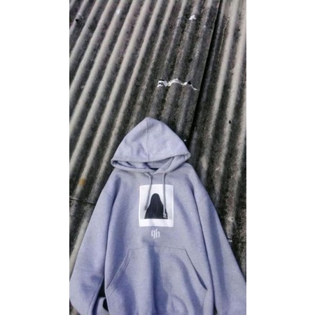 Hoodie husted art lized grey sz/ukuran L kelengkapan hangtag+plastik