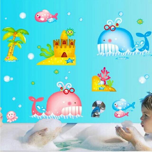 RELIZA WALLSTICKER 60X90 IKAN FISH KAMAR MANDI WALL STICKER DINDING AY9110