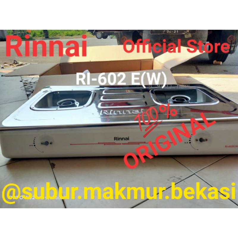 Kompor Gas Rinnai 2 Tungku RI-602 E(W)