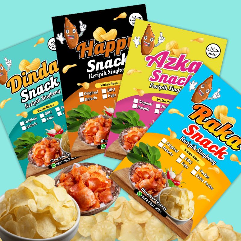 

( minimal order 100 pcs ) Stiker Label Kemasan Stiker Jajanan Stiker Snack Stiker Pouch Stiker Makanan