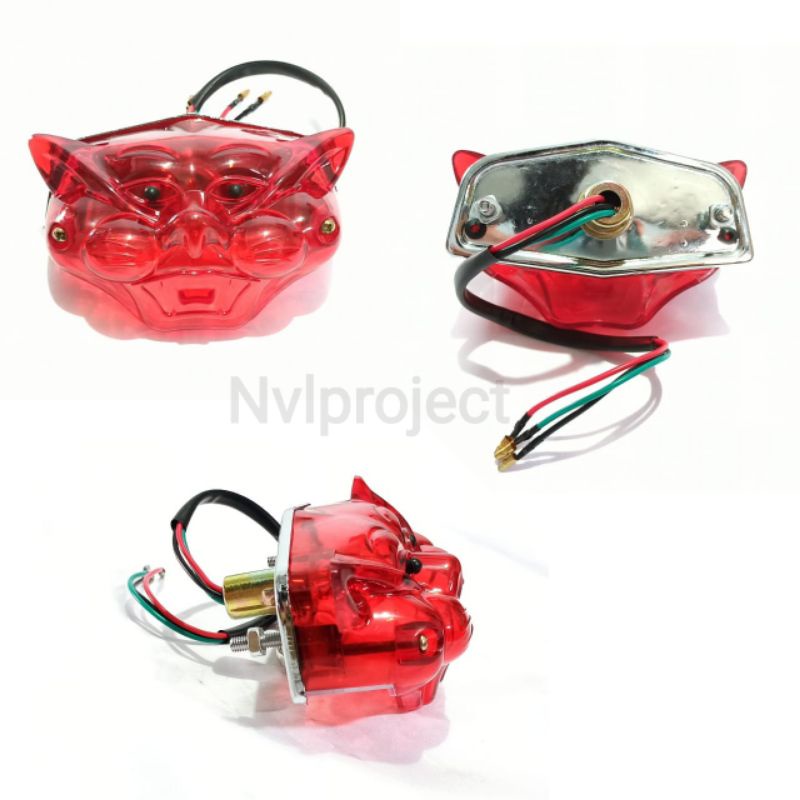 Stoplamp kucing lampu stop cb 100 cb 125 model kucing import helibars