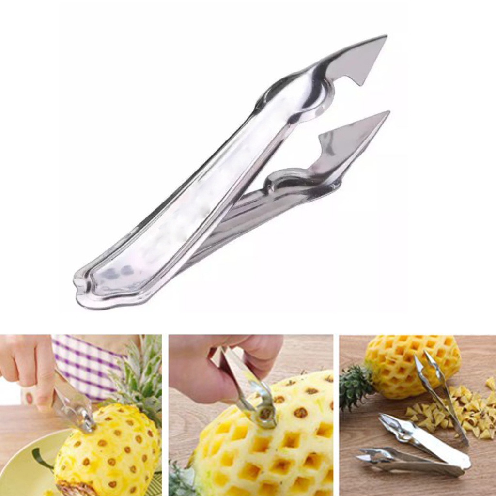 BRGUNIK Capitan Penjepit Mata Nanas Alat Pengupas Stainless Steel Pinset Kupas Buah Pencabut Pencapit Jepit R658