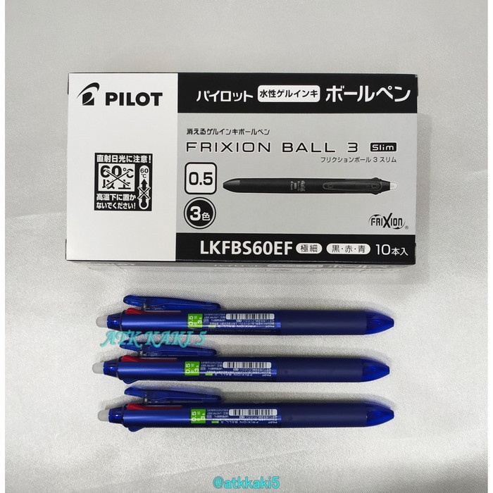 

PENA PILOT FRIXION 3 in 1 0.5mm Warna warni Bisa Di Hapus 1 Buah - Biru promo