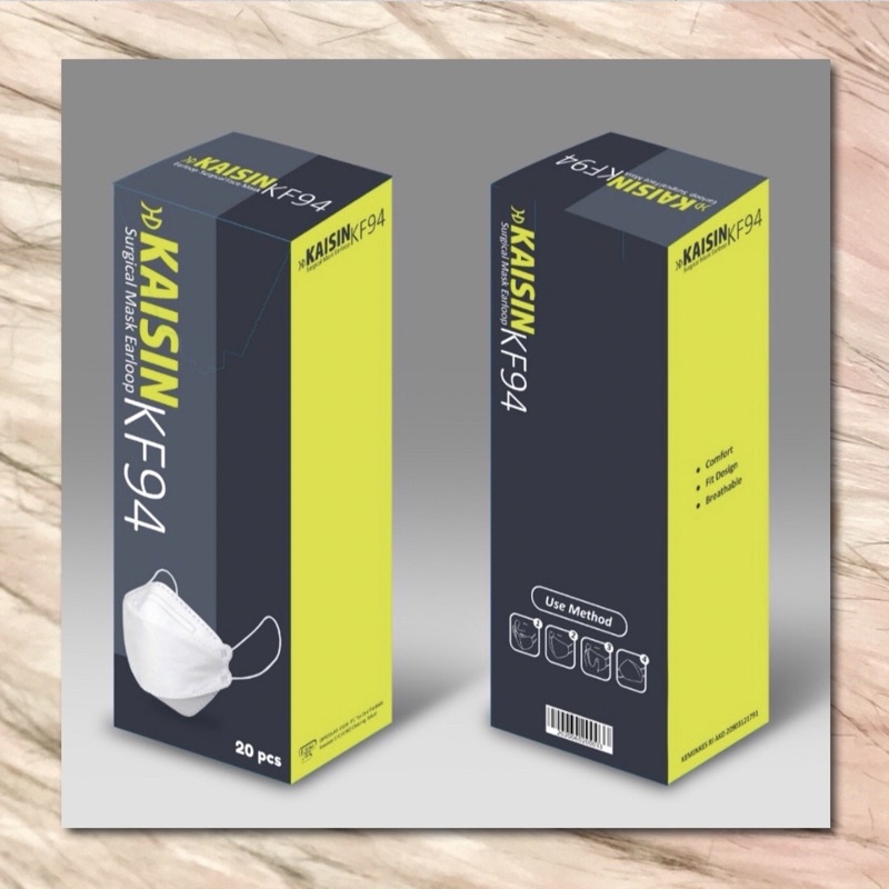 HODA KAISIN Surgical Face Mask KF-94 KF94 4 Ply 4Ply Earloop 20 pcs