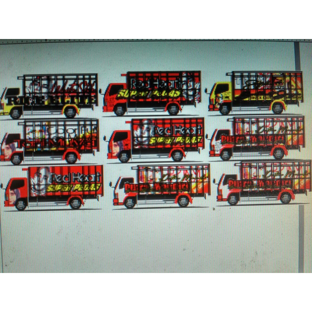 DECAL MOBIL TRUCK FULL VARIASI