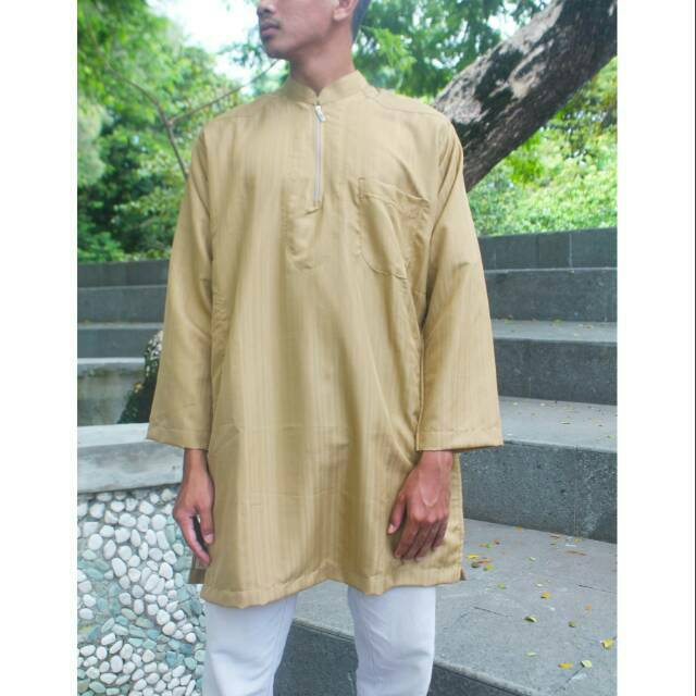 Gamis Ikhwan Dewasa/Baju Muslim Pria bahan Dobby