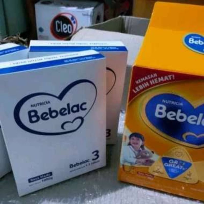 Bebelac  3 &amp; Bebelac 4 1000gr | 1kg rasa vanila dan madu exp 2024 Box Putih &amp; Orange