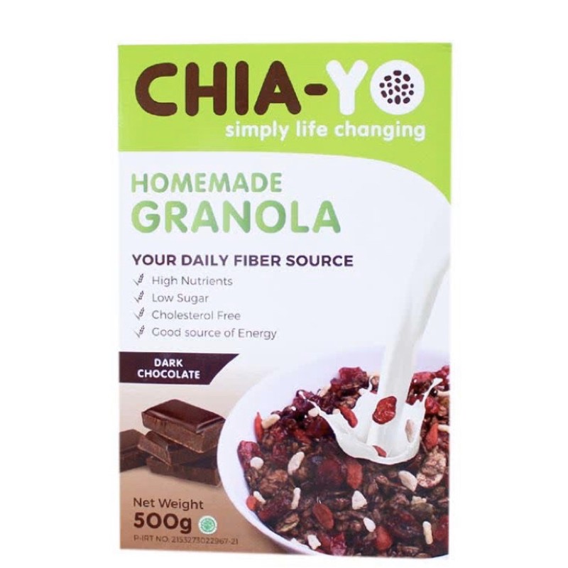 

chia yo homemade granola dark chocolate 500 gr