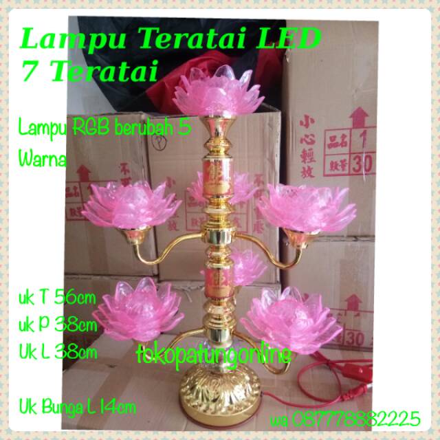 Lampu Teratai 7 Bunga LED