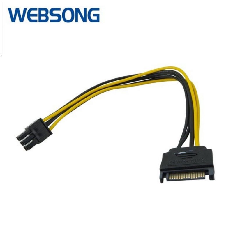 Kabel Power SATA to Video Card 6P High Quality Websong