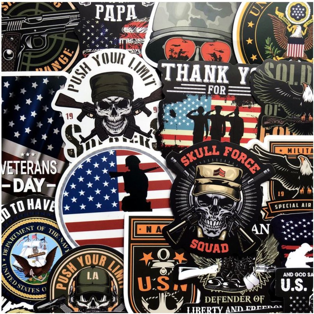 

Stiker 199-2 50pcs America Veteran Army Squad USA OLD US Sticker