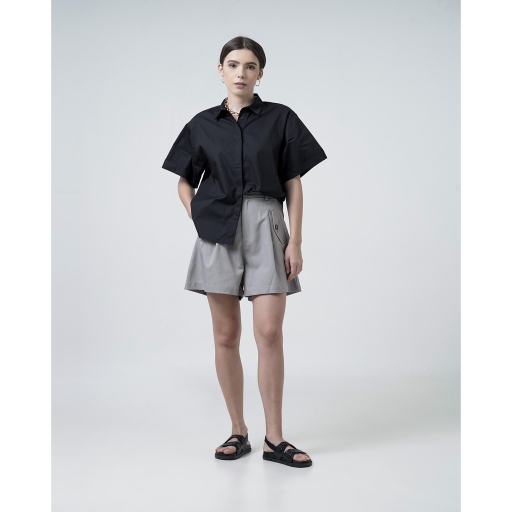 THIS IS APRIL Kemeja Wanita Elle Top - Black 175304-2