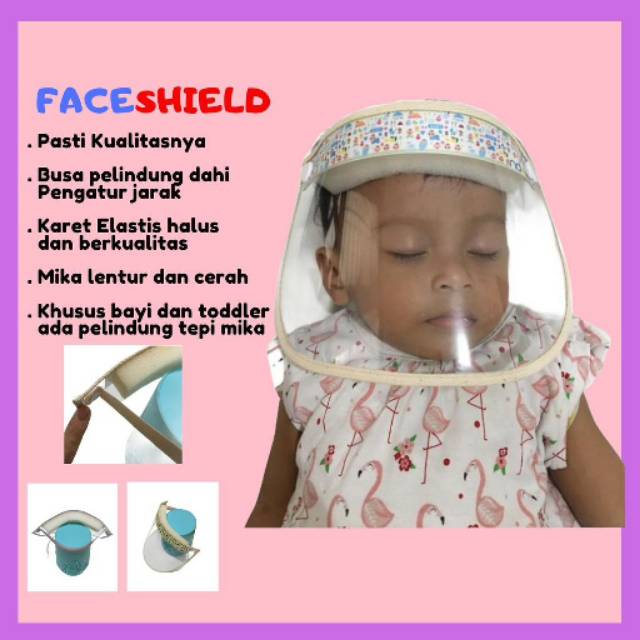 Face Shield Bayi Baby Faceshield pelindung bayi Anti Fog untuk Bayi Toddler