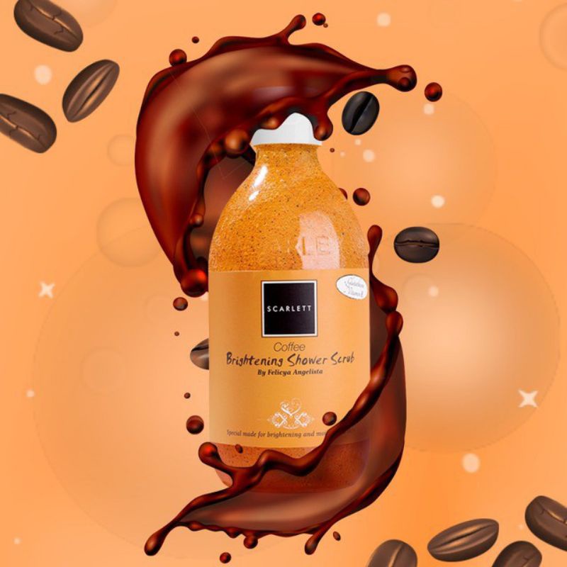 Scarlett Whitening Shower Scrub Coffee | SABUN COFFEE SCARLETT