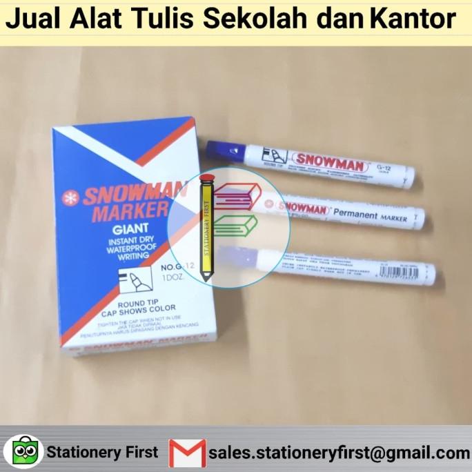 

Spidol Permanen Marker Snowman G-12 Grosir