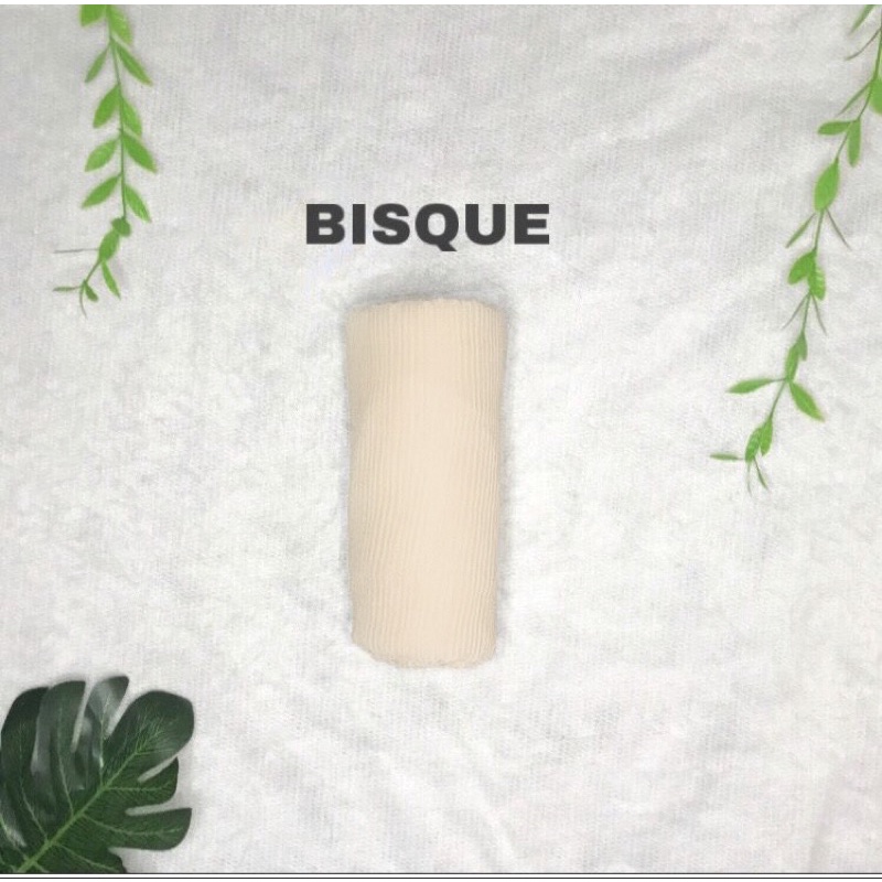 PASHMINA PLISKET LIDI  {90 X 180} AZARA-BISQUE