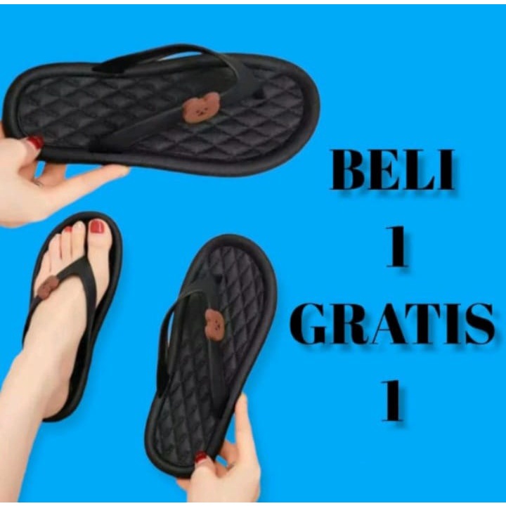 Sandal Jepit Wanita Panda Beli 1 GRATIS 1 !!