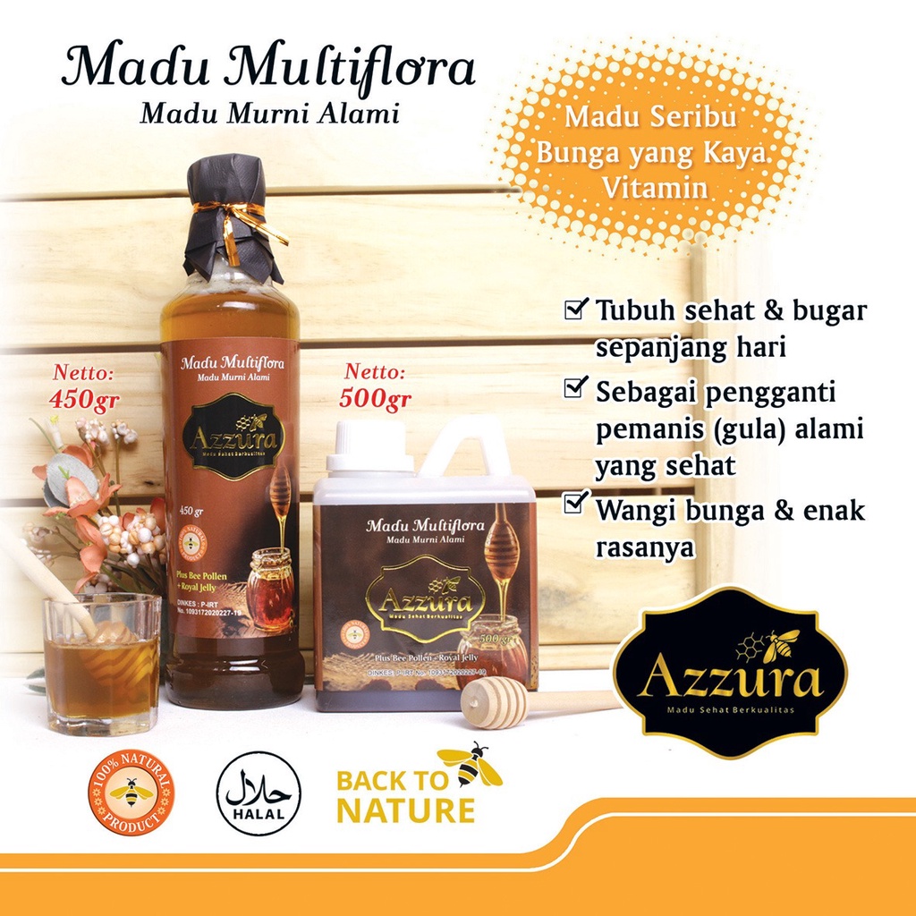 

Madu Muntiflora Asli Murni Alami (500gr)