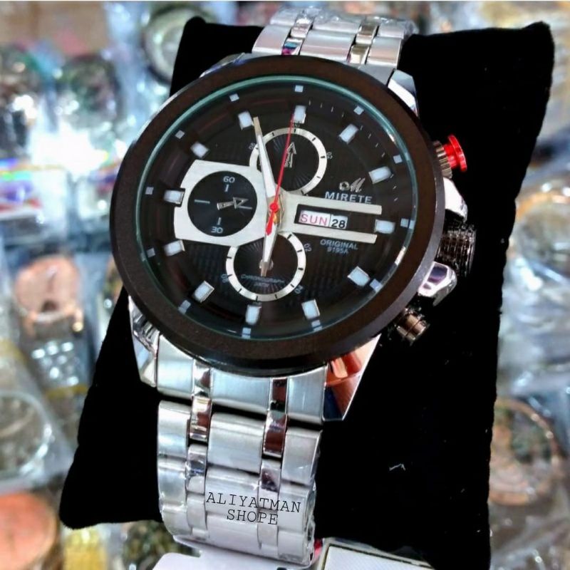 Jam Tangan Mirete Sporty Analog Import !! Strap Rantai Tahan Air Jam Tangan Cowok Anti Air MIRETE Terbaru Jam Tangan Cowok Kasual Water Resistant | Jam Tangan MIRETE Pria Tanggal Hari Aktif Free box / Jam Tangan Pria Murah / Jam Tangan Original MIRETE