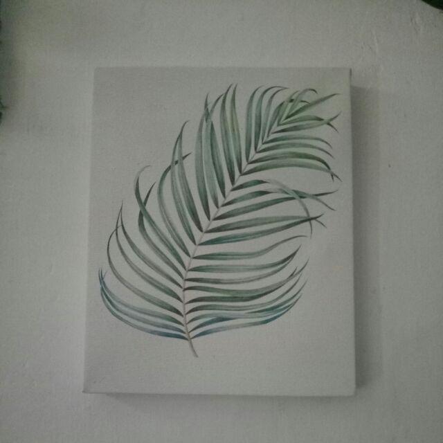 Dekorasi Tropical Daun  Hiasan Dinding Rumah Tropical Poster Kanvas 20x25cm