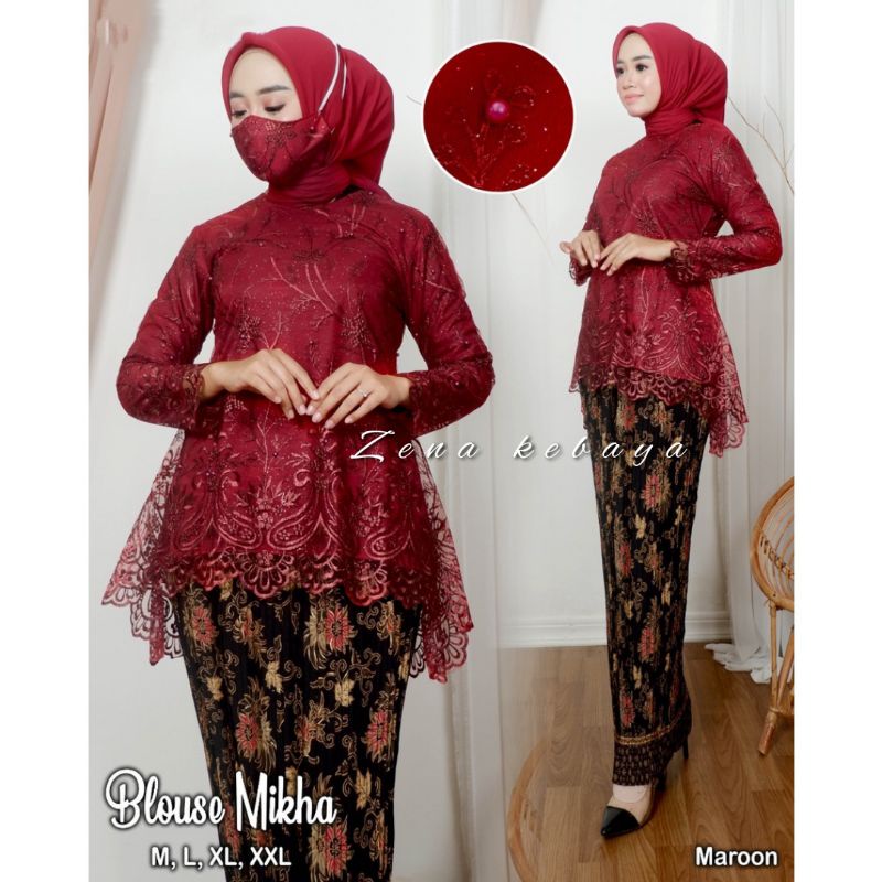 SET KEBAYA MODERN BLOSE MIKHA KEBAYA WISUDA KEBAYA PESTA