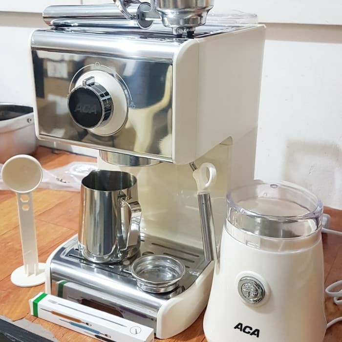 mesin kopi KF6002 ACA | espresso machine include grinder putih