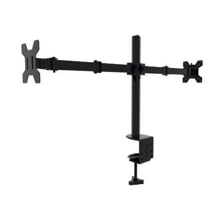 DSupport Table Mount Dual Arm Monitor Bracket 13-27 Inch - M052 - Black