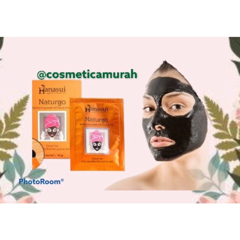 *masker wajah* ⚡️harga per sachet || hanasui naturgo black mask || hanasui peel off mask gold || hanasui gold mask