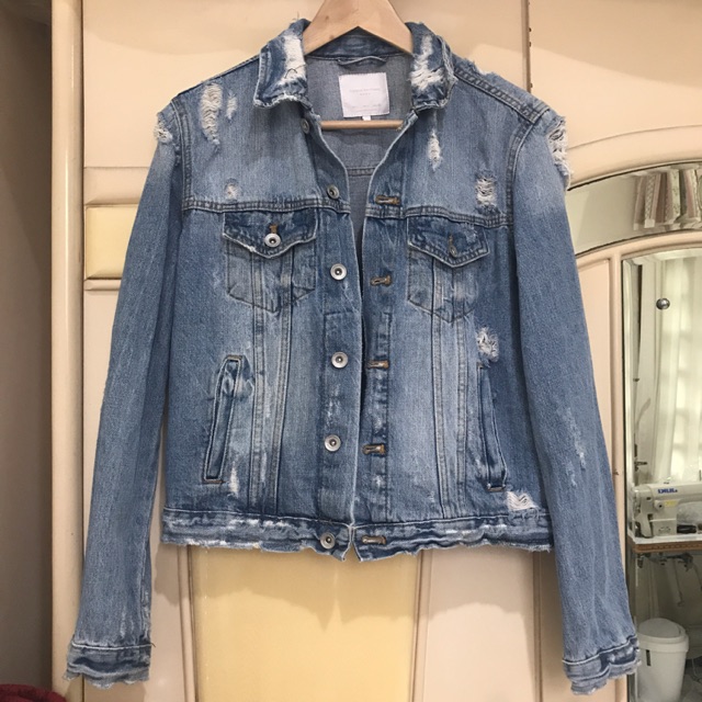 trafaluc denim wear zara jacket