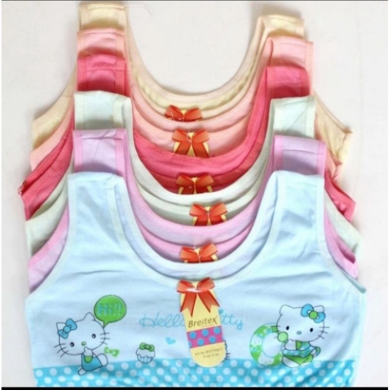 3pcs Miniset anak perempuan SD SMP motif bra pakaian dalam