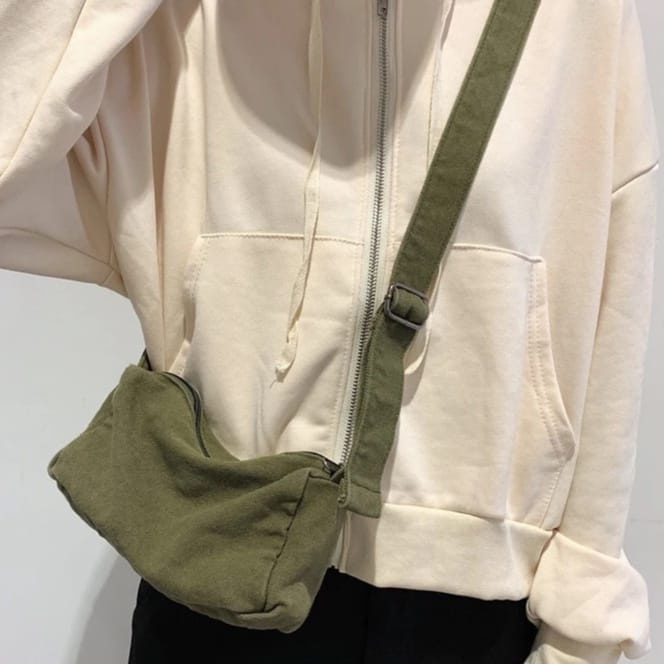 Sling Bag Tas Selempang Canvas Unisex Korea