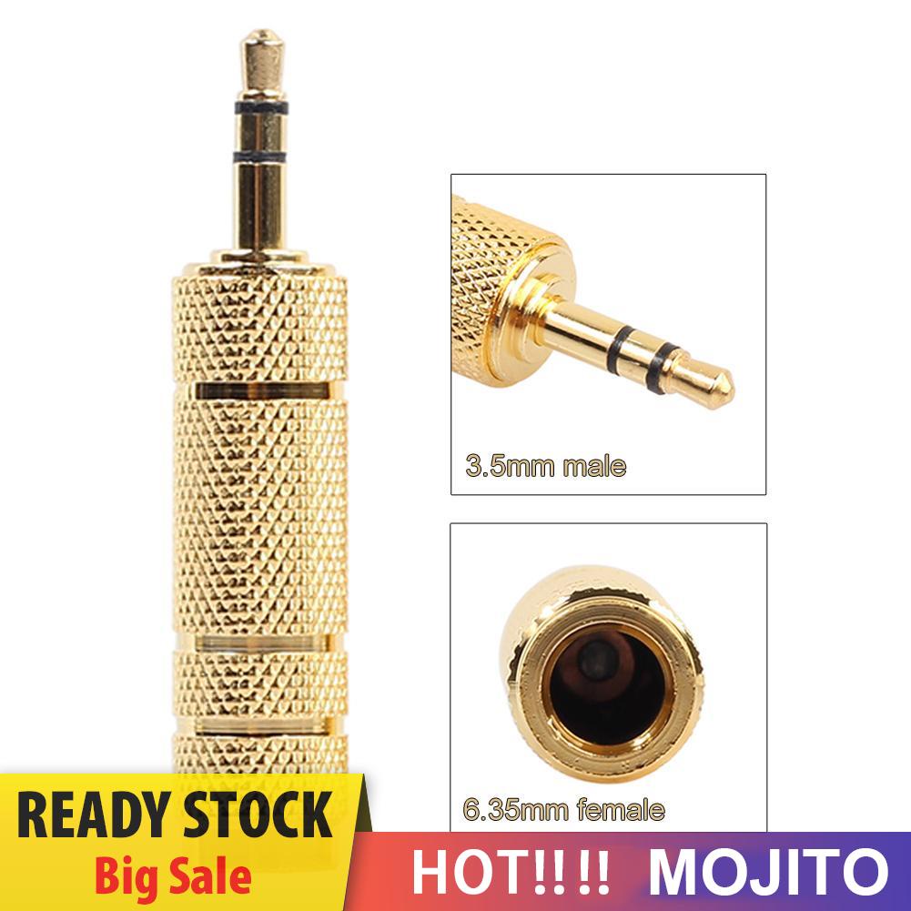 Mojito Adapter Konektor Microphone Audio 6.35mm Female Ke 3.5mm Male