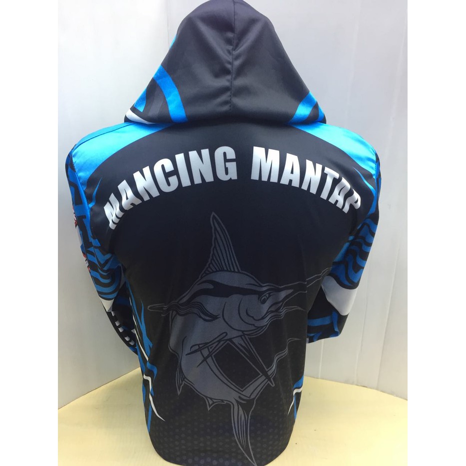kaos jersey mancing bertopi-baju mancing bertopi stady fish