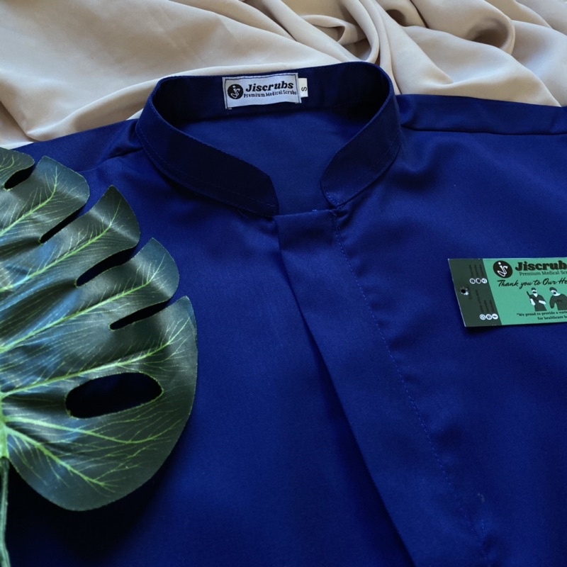 Baju Scrub Ok Dokter Perawat Model Resleting Biru Navy Baju Stenen Baju Oka Baju Dinas Bidan Stenen