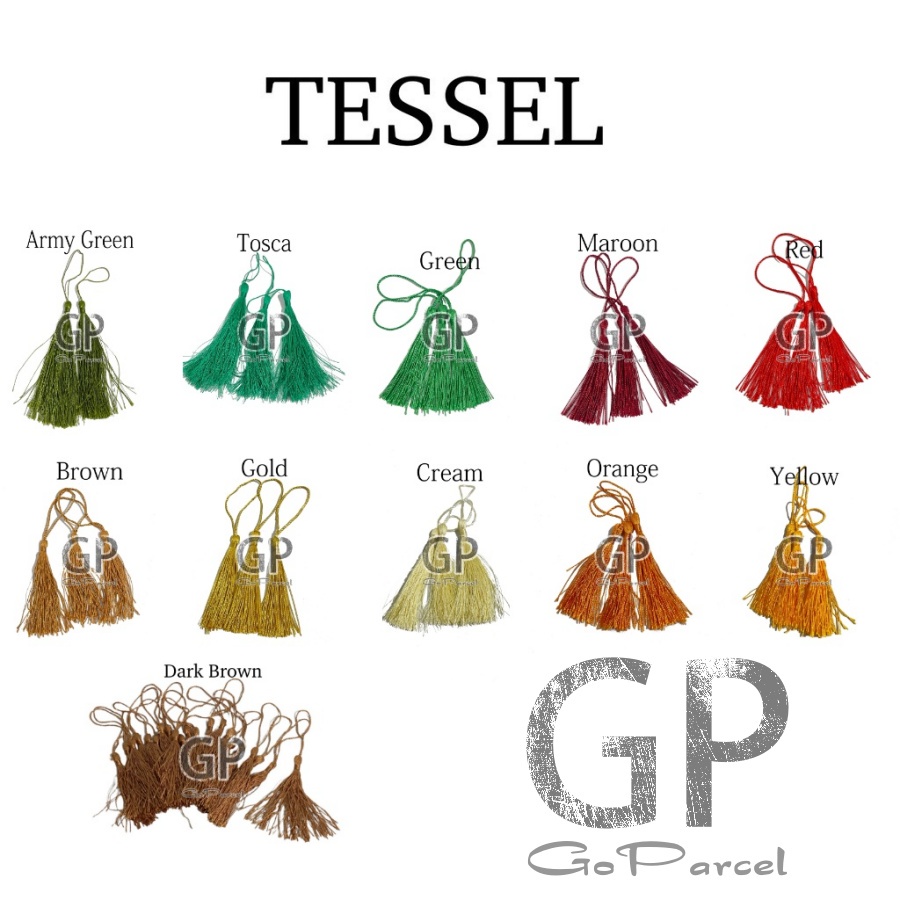 ( Ecer ) TALI TESSEL/ TESEL/ RUMBAI/ PACKAGING/ DIY/ TASEL/ TASSEL/ GIFT/ IDUL FITRI / LEBARAN HAMPERS PARSEL PARCEL GOODIEBAG SOUVENIR KRAFT