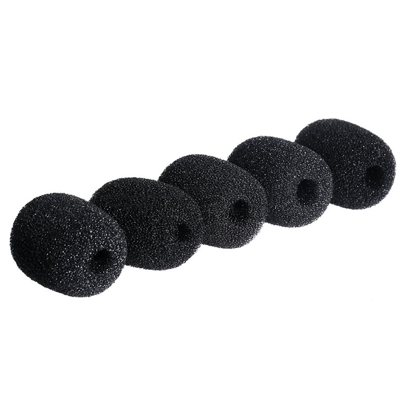 {LUCKID}5PCS Mic Microphone Windscreen Soft Foam Pad Mic Cover Holder Sponge Skin