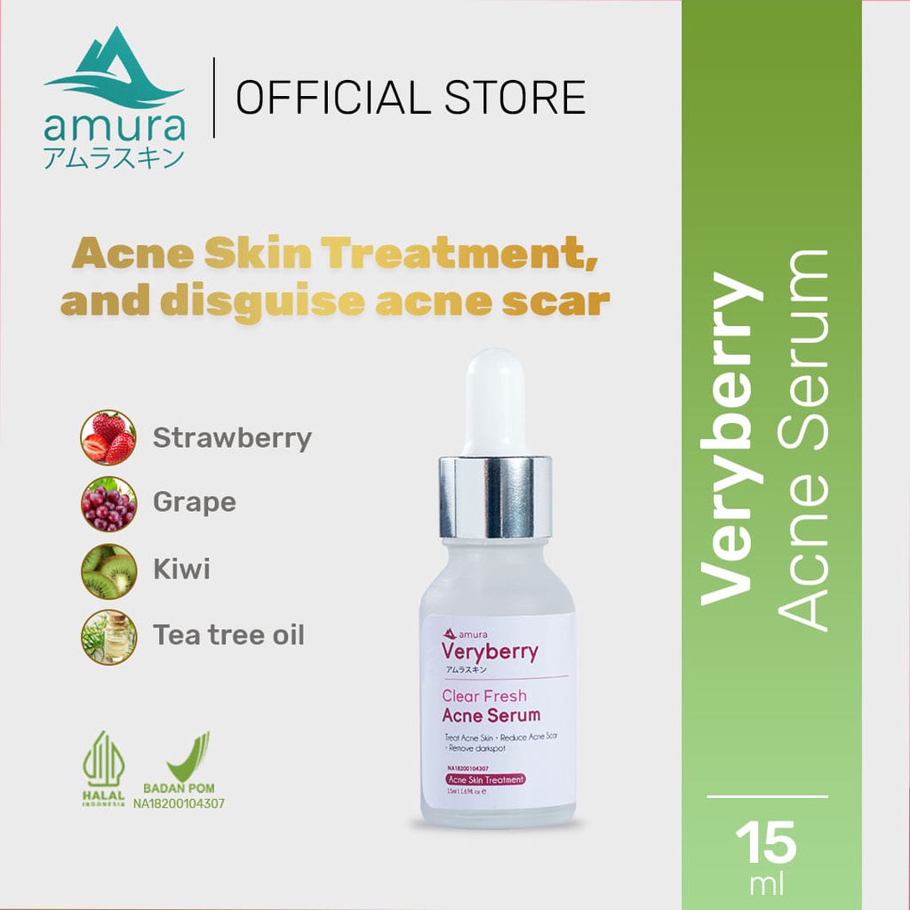 Amura Serum Verybery (Anti Acne, Serum jerawat, Kecantikan)