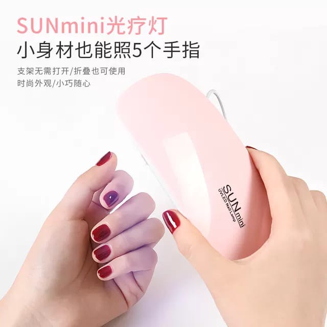 Alat Pengering Kutek Kuku Sunmini Smart Portable UV Led Nail Dryer 6W