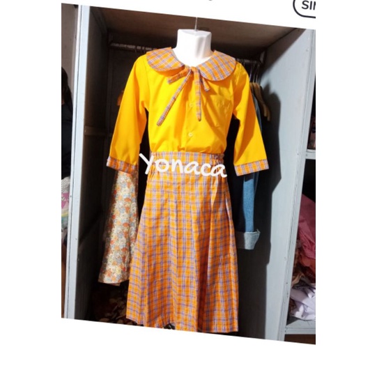 Seragam PAUD TK muslim kotak kotak