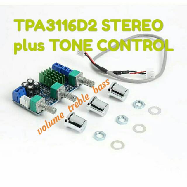 tpa3116d2 stereo plus tone control 2x80watt