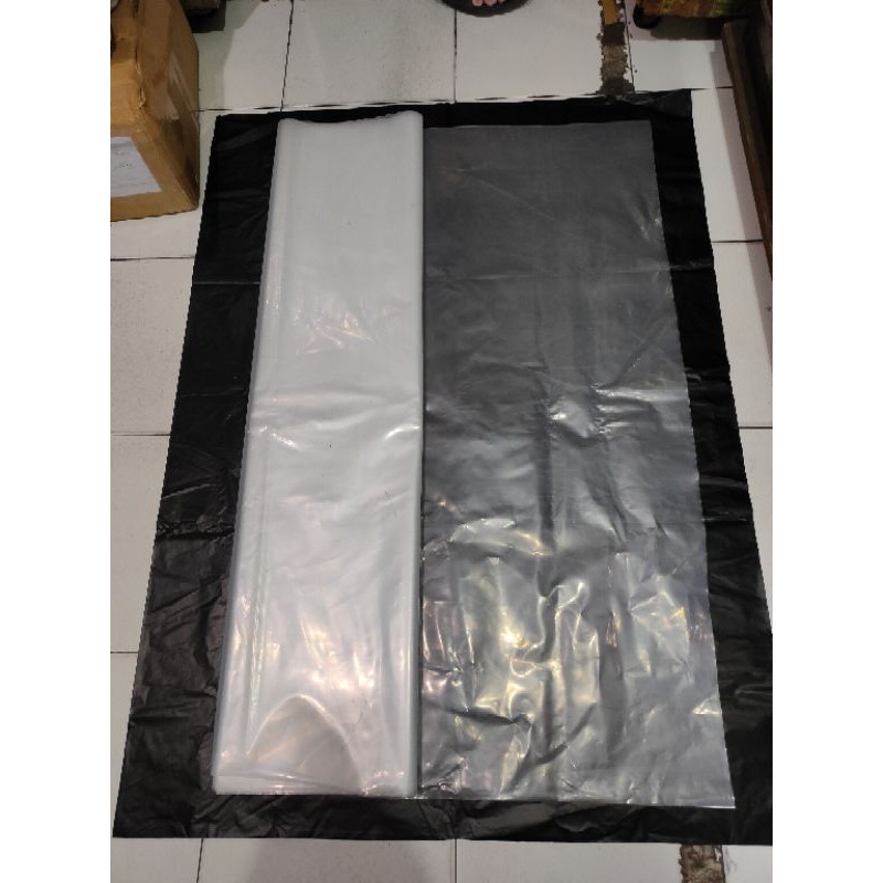 Plastik PE Roll Meteran Tebal / Plastik Gilas Adonan / Plastik Barang (0.15x100)