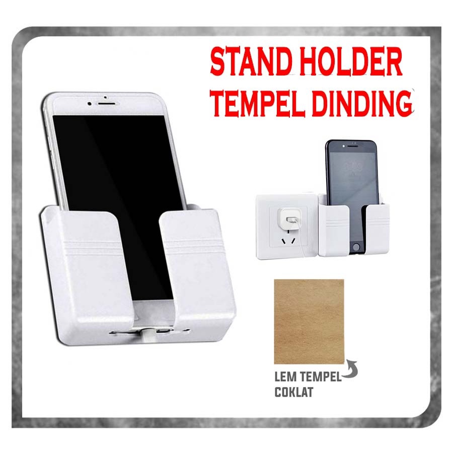 Rak Stand Holder Charger Handphone Model Tempel Dinding Holder Charger Handphone Kabel Tempel Tembok Serbaguna Multifungsi