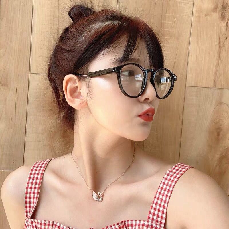 Fashion metal hinge ins super light large frame Korean glasses