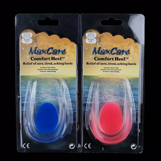 Insole sepatu Silicone gel Self Healing Heel Bantalan Tumit