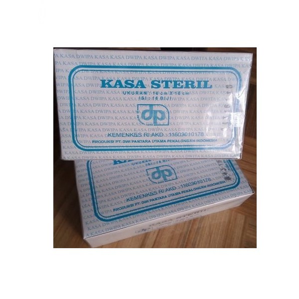 Kasa Steril DWIPA 16cm x 16cm / Kasa steril murah / Kasa baby newborn / Kasa bayi baru lahir