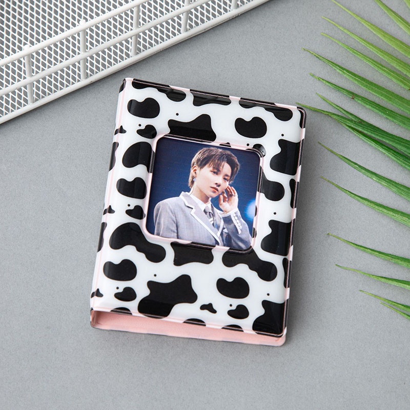 3 inch Photo Album 32 Pockets Cute Cow Card Holder for KPOP LOMO Card Photocards Collection