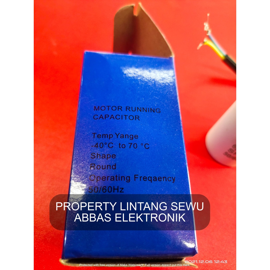 kapasitor capasitor bulat 6 uf 6 mikro pompa air sanyo dab  mesin cuci