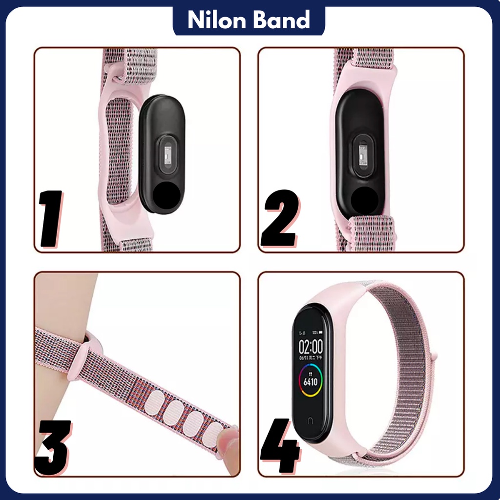 Nilon Strap untuk Ml band 3 4 5 6  Nylon Tali XlAOMl Ml Band 5 Band 6 Band 3 Band 4