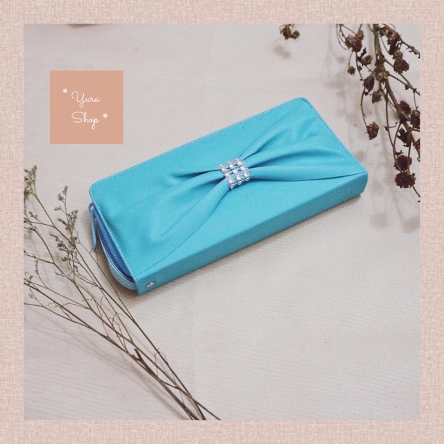Dompet Simple Motif Pita Besar | Elegant Wallet | Permata Diamond | Yurashop